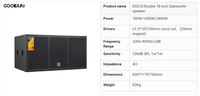 MIS-DS218-2800W Enceinte DJ Professionnelle Économique Double Bass Pro Box 18 Pouces Subwoofer