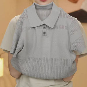 T-shirts d'été respirants à manches courtes pour enfants, polos tricotés pour garçons et filles, chemises climatisées pour enfants - Product Image 5