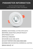 Simplicité moderne Pas de lumière principale Rendu des couleurs élevé LED COB Spot light Plafonnier Spots pour les entreprises