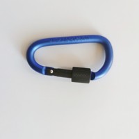 Mousqueton d'extérieur robuste en alliage d'aluminium de 80 mm avec anneau en D, capacité de charge de 20 kg pour sac à dos, porte-clés, bouteille d'eau