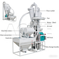 Machine industrielle de broyage de céréales pour la production de farine avec système de meulage de précision et de collecte des poussières