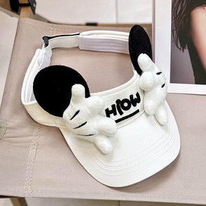 Cappello Parasole con Orecchie <span class=keywords><strong>di</strong></span> Topolino Stile Cartone Animato, con Mani in Peluche 3D, Traspirante Estivo, Cappellino Aperto <span class=keywords><strong>per</strong></span> Bambini, Ideale <span class=keywords><strong>per</strong></span> Vacanze e Parchi a Tema - Product Image 6