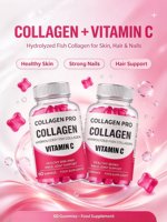 Bonbons Gommeux au Collagène et Vitamine C avec Poudre de Cerise Acerola pour la Santé de la Peau, Sans Sucre, Supplément OEM ODM Personnalisé