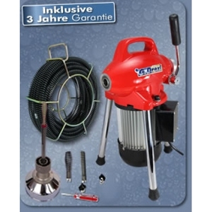 MACCHINA PER LA PULIZIA DEI TUBI MINI POWER 75, SET COMPLETO INCLUSO MAGAZZINO CON SPIRALE DA 8 MM E TUBO DI PROTEZIONE PER SPIR - Product Image 2