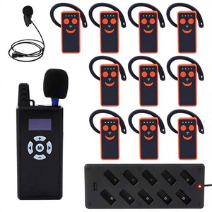 Système de guide touristique sans fil 2,4 G avec écouteurs, kit de 10 récepteurs, émetteur et base de charge - Product Image 4