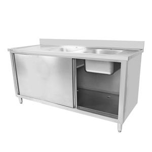 Cabinet d'évier de stockage intégré <span class=keywords><strong>pour</strong></span> la cuisine, le restaurant et l'hôtel-Plate-forme en acier inoxydable <span class=keywords><strong>pour</strong></span> le lavage des légumes et de la <span class=keywords><strong>vaisselle</strong></span> - Product Image 4