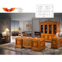 Solution Mobilier de bureau classique de luxe de style traditionnel du Moyen-Orient Bureau de direction Royal Modenese pour mobilier de bureau