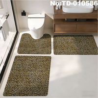 Set Keset Kamar Mandi Anti Air Anti Selip 3-in-1 Bentuk U untuk Toilet, Meja Rias, dan Kamar Mandi, Segarkan Kamar Anda dengan Satu Set Ini