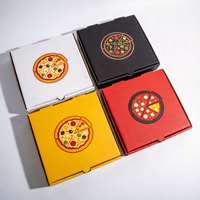 Boîte à pizza pas chère avec impression de logo personnalisée. Boîte d'emballage rapide en papier texturé de 8, 9, 10, 12 pouces. Boîte de crêpes frites.