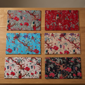 Venta al por mayor Queen Size Bird Of Paradise Kantha Edredón Hecho a mano Kantha Colcha - Product Image 3