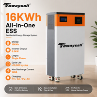 Système de stockage solaire résidentiel 16 kWh tout-en-un avec onduleur 6,5 kW, WiFi, CAN et équilibrage actif, batterie LiFePO4 ESS