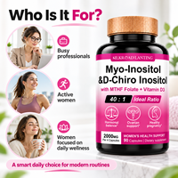 Capsules de Myo-Inositol et D-Chiro-Inositol, rapport 40:1, avec MTHF, Folate, Vitamine D3, 90 Capsules, Soutien au bien-être des femmes