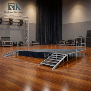 RK Modular Aluminum Beyond <b>Stage</b> Portable Four Legs Quick Install <b>Stage</b> <b>Platform</b> - Product Image 1