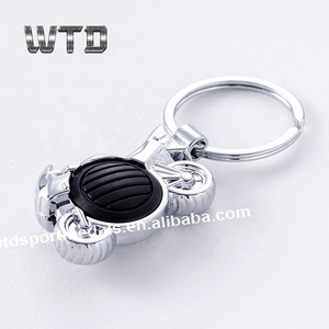 Hot selling Motorcycle shape metal and leather keychain custom car logo leather keychain - Product Image 4