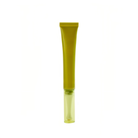 Tube applicateur vide en plastique pour crème contour des yeux, avec applicateur à bille unique et long applicateur à rouleau en acier pour massage