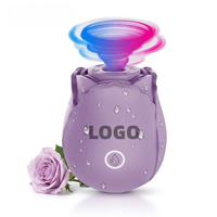 Vibrateur en forme de rose, stimulateur clitoridien et de mamelons, en silicone, pour couples, jouets sexuels pour femmes, vente en gros d'usine OEM