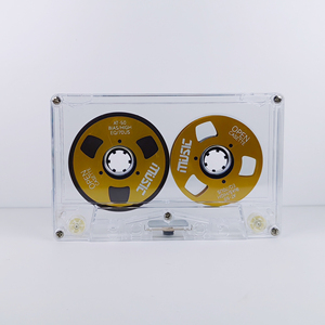 Cassette vierge transparente avec bobines colorées, enregistrement 60 minutes, durable pour collection d'enregistrements audio, style vintage - Product Image 3