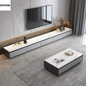 Modern simple living room floor TV cabinet coffee table combination