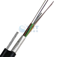 Kabel Serat Optik Udara 12 Inti Tipe G652D Outdoor Figure 8 GYXTC8S Kabel Komunikasi dengan Selubung MDPE/HDPE dan Kawat Baja