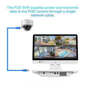NVR PoE de 8 <span class=keywords><strong>Canales</strong></span> 4COVR con Monitor LCD, <span class=keywords><strong>Grabador</strong></span> de Video en Red 4K, Monitor <span class=keywords><strong>CCTV</strong></span> de 15.6 Pulgadas, Compatible con Cámaras IP de 8MP, Visualización por Aplicación - Product Image 2