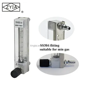 DK800 serisi değişken alan cam tüp rotametre (akış ölçer) gaz CO2 debimetre, asit akış ölçer