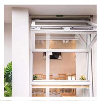 Ventana Plegable de Aluminio CLAERVIEW con Vidrio, para 3 Estaciones, con Persiana, Insonorizada, Diseño Moderno para Uso Exterior