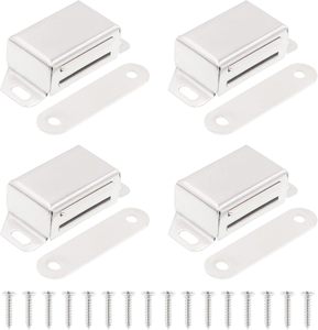 Loquet de porte <span class=keywords><strong>magnétique</strong></span>-4 aimants de porte d'armoire à aimant fort pour armoire de cuisine <span class=keywords><strong>placard</strong></span> armoire obturateur <span class=keywords><strong>placard</strong></span> - Product Image 1