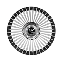 Jantes forgées exécutives 6061-T6 monobloc 5x112 noir brillant chromé à rayons radiants pour Maybach Mercedes Rolls-Royce TUV personnalisées