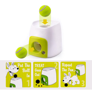 เครื่องยิงลูกบอลอัตโนมัติสำหรับสุนัขรุ่นใหม่ เครื่องโยนลูกบอลสำหรับสัตว์เลี้ยงแบบอินเทอร์แอคทีฟสำหรับใช้ในร่ม - Product Image 3