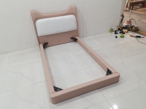 Metallic Single Steel Bed <b>Frame</b> for Modern Bedroom Furniture - Product Image 3