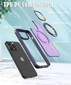 Leyi nuovi prodotti 2023 custodia antiurto <span class=keywords><strong>viola</strong></span> custodia magnetica invisibile custodia per telefono opaca traslucida per <span class=keywords><strong>iphone</strong></span> 15 <span class=keywords><strong>14</strong></span> <span class=keywords><strong>pro</strong></span> max - Product Image 4