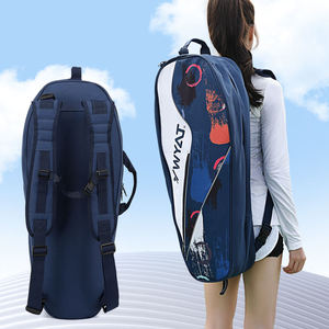 Sac à raquettes de badminton ou de tennis à bandoulière simple ou double, 3 pièces, grande capacité, toile imperméable, portable, épais - Product Image 6