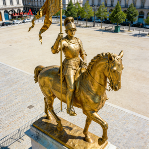 Esculturas <span class=keywords><strong>de</strong></span> Mujer a Caballo con Bandera, Hechas a Mano en Latón Dorado, Estatua Femenina <span class=keywords><strong>de</strong></span> Latón, Heroica <span class=keywords><strong>Juana</strong></span> <span class=keywords><strong>de</strong></span> <span class=keywords><strong>Arco</strong></span> con Bandera - Product Image 6