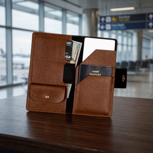 ADORA Porte-passeport personnalisé de haute qualité, durable, avec logo, portefeuille de voyage, taille personnalisable, organiseur de documents importants - Product Image 3