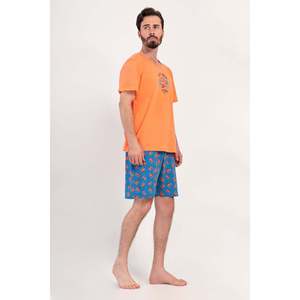 Conjunto de Pantalones Cortos y Camiseta de Cuello Redondo para Hombre CEPLI ERKEK P.SUPREM - Color Coral - Coral - Product Image 2