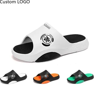 Custom LOGO Slides Shower Slippers Quick Drying Bathroom Sandals Soft and thick Massage slippers for women