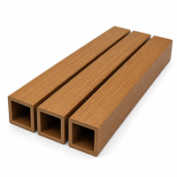 Tube carré WPC co-extrudé 50x50mm, composite bois-plastique résistant à l'humidité, écologique, rail de clôture emboîtable, clôture de jardin