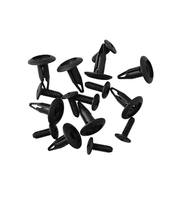 Nouveaux clips de fixation pour voiture en plastique noir de type vis, attaches pour garnitures de carrosserie, tête de 10 mm, base de 15,7 mm, tige de 17,5 mm, rivets pour panneaux de véhicule