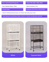 Vente directe usine – Cages à oiseaux pliables classiques OEM de grande taille – Tubes carrés en fer peint pour perroquets, chats et oiseaux, intérieur/extérieur