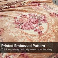 Couverture Polaire Coréenne Taille King 200*240 4.5kg Double Épaisseur, Douce Chaude et Lourde Couverture en Vison, Épaisse Couverture de Lit Raschel pour l'Hiver, Automne