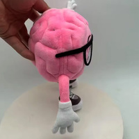 Jouet en peluche cérébral personnalisé de haute qualité, super doux, rembourrage en coton PP, cérébrum brodé et articulé, idéal pour les fêtes
