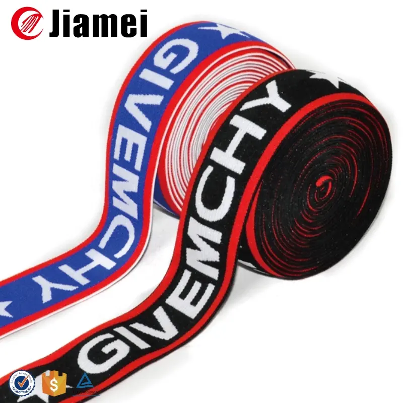 Jiamei Custom Fashion Custom Printed Polyester Fabric Knitted Elastic Band