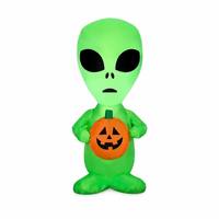 Citrouille extraterrestre gonflable de 1,2 m pour Halloween avec lumières LED et souffleur, décoration extérieure de jardin, étanche IP44