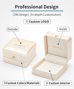 Оптовая продажа Фабричный логотип роскошная упаковка ювелирных изделий подарочные коробки с высококачественной искусственной кожей - Product Image 4