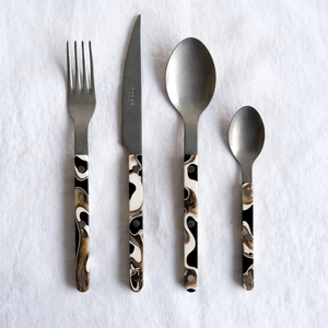 Ensemble de couverts en acier inoxydable miroir de marque ACME, design moderne, écologique, pour la vaisselle, la cuisine, l'hôtellerie - Product Image 2