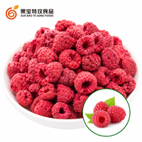 Frambuesas Enteras Liofilizadas 100% Naturales, Grado Premium, Crujientes y Deshidratadas para Yogur, Postres y Adornos