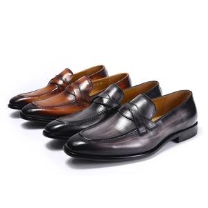Chaussures Oxford de grande taille de conception italienne à vendre en gros. Chaussures habillées décontractées pour hommes avec fonction d'augmentation de la taille, bout carré - Product Image 2