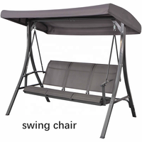 Fauteuil balançoire de jardin moderne en métal X Colorfastness, auvent de haute qualité pour véranda extérieure, hamac 3 places, balançoires de plage et de patio, cour