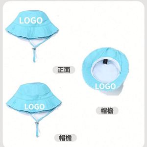 Chapeaux Bob d'été pour Femme à Bords Effilochés, en Coton Délavé, avec Cordon, Logo Personnalisé, pour l'Extérieur, Vente en Gros - Product Image 5