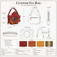 Sac à bandoulière personnalisé en forme de feuille d'érable, style Ita Bag, sac à main Kawaii d'automne avec fenêtre ronde transparente en PVC et breloque en forme de gland, pour les amateurs de feuillage d'automne de la Nouvelle-Angleterre